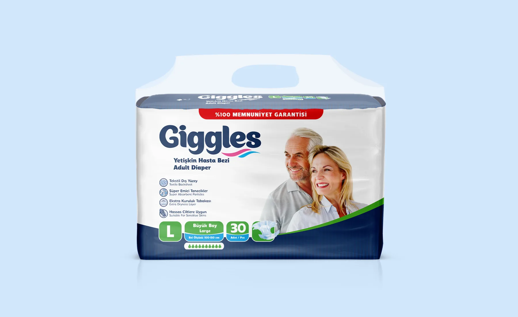 Подгузники для взрослых Giggles 30 шт оптом — KING STONE