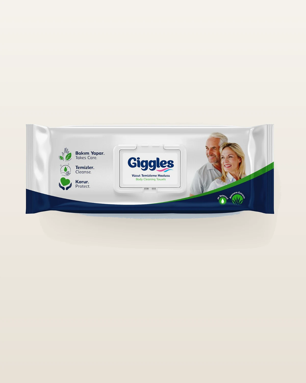 Влажные салфетки Giggles для ухода за телом при реабилитации оптом — KING STONE