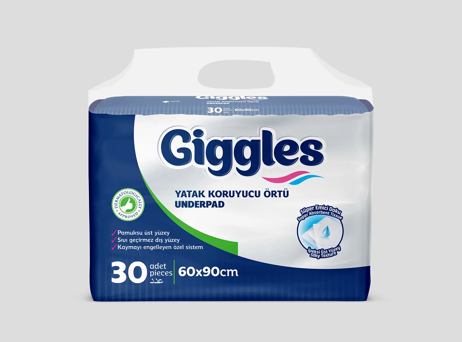 Впитывающие пеленки Giggles 60x60 и 60x90 оптом — KING STONE